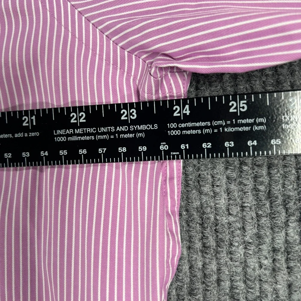 Banana Republic Shirt Mens Large Purple Striped‎ Long Sleeve Button Up Classic